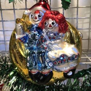 Polonaise Kurt Adler 1998 Raggedy Ann and Andy (Sitting on the Moon) AP887.